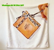 Hermès Inspired Orange Gift Box Watercolor Flannel Throw Blanket IMG_5419